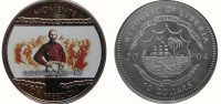 Либерия 10 долларов 2004 Восстание Ракоци 1703 (цв. эмаль)