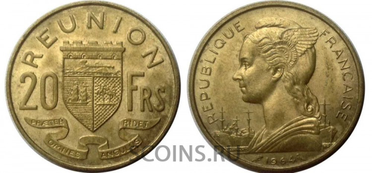 Франция (Реюньон) 20 франков 1964