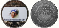 Либерия 10 долларов 2004 Мать Тереза 1979