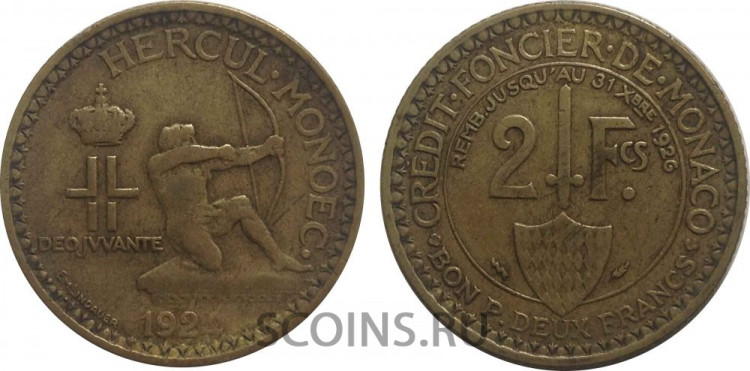 Монако 2 франка 1924 (1)