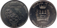 Куба 1 песо 1990 Чемпионат мира по футболу 1990 в Италии. ALEMANIA