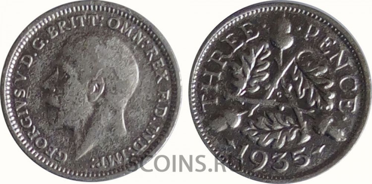 Великобритания 3 пенса 1935