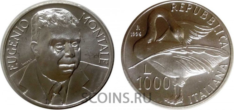 Италия 1000 лир 1996 "Эудженио Барба"