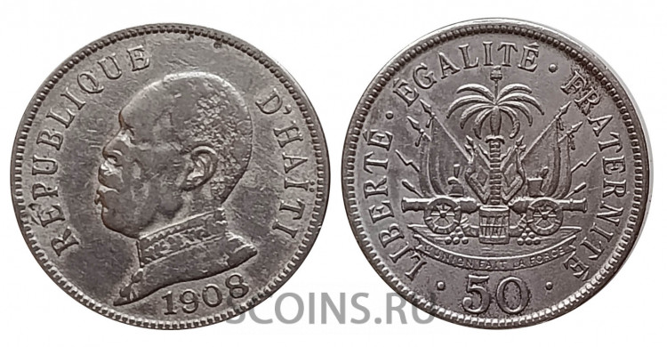 Гаити 50 сантимов 1908