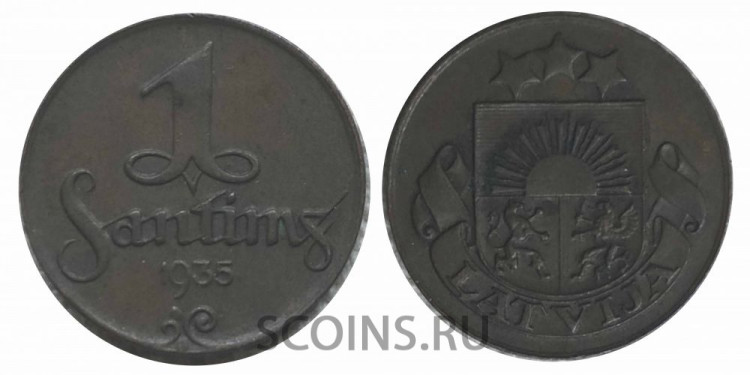 Латвия 1 сантим 1935