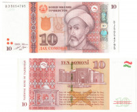 Таджикистан 10 сомони 2021