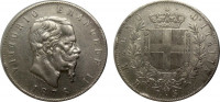 Италия 5 лир 1876