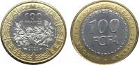 Центральная Африка (BEAC) 100 франков 2023 UNC