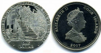 Острова Кука 1 доллар 2007 "Англия ждёт, что каждый человек выполнит то, что должен. Адмирал Нельсон спускается по лестнице.