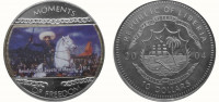 Либерия 10 долларов 2004 Мексиканская революция 1914 (цв. эмаль)