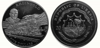 Либерия 5 долларов 2001 Поезд Рейнгольд