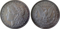 США 1 доллар 1884 Серебро 900