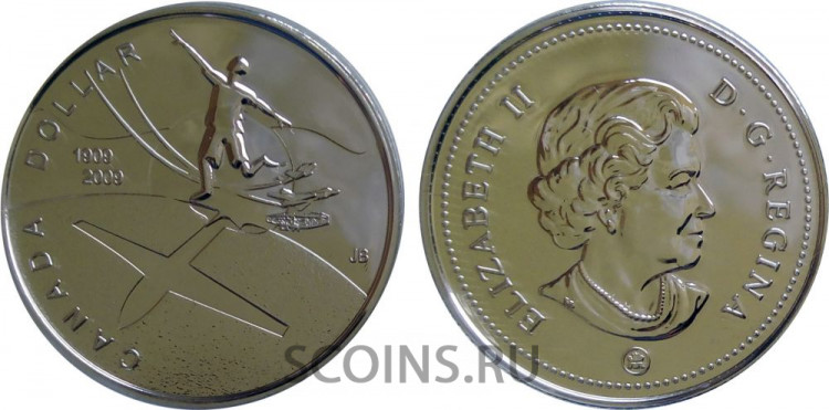 Канада 1 доллар 2009 100 лет Авиации
