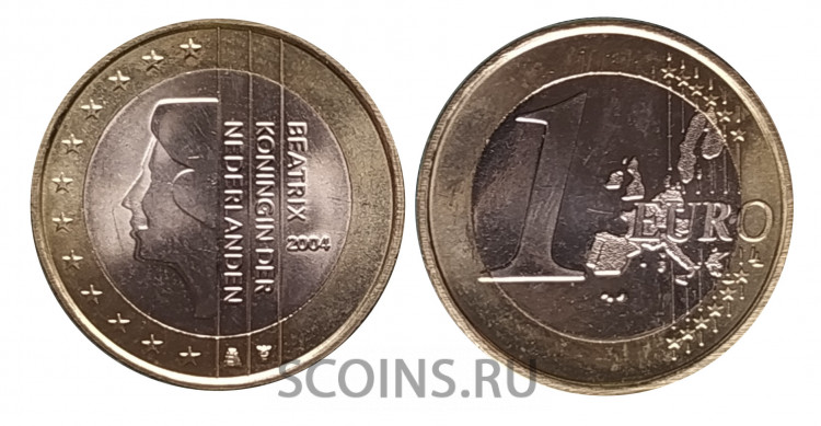 Нидерланды 1 евро 2004 UNC 