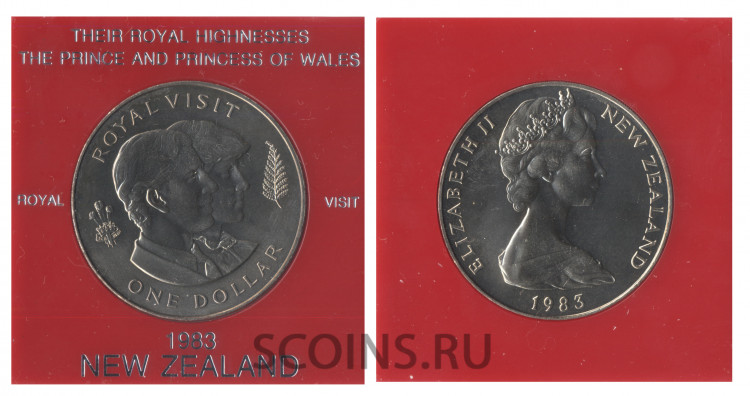  Новая Зеландия 1 доллар 1983 Королевский Визит UNC