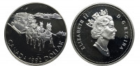 Канада 1 доллар 1992 Транспортная доставка (175 лет Кингстонскому дилижансу) Серебро (proof)