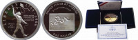 США 1 доллар 2006 300 лет со дня рождения Бенджамина Франклина (коробочка, сертификат)