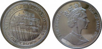 Остров Мэн 1 крона 1986 Чемпионат по футболу в Мексике - Флаги. Никель