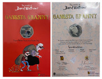 Гибралтар 50 пенсов 2022 Книги Дэвида Уоллиамса Бабушка - ганстер - Gangsta Granny