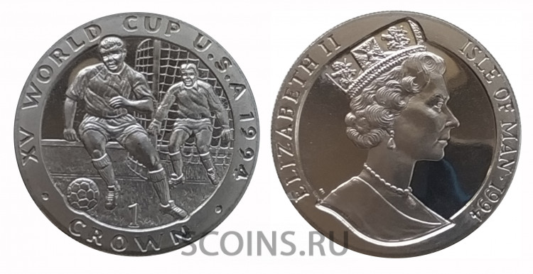 Остров Мэн 1 крона 1994  Чемпионат по футболу - Вратарь, защитник