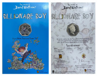 Гибралтар 50 пенсов 2022 Книги Дэвида Уоллиамса Мальчик-миллиардер - Billionaire Boy