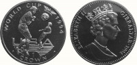 Гибралтар 1 крона 1994 Чемпионат мира по футболу в США  - удар головой