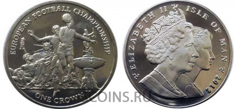 Остров Мэн 1 крона 2012 Чемпионат Европы по футболу - Статуи