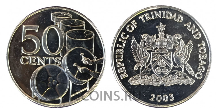 Тринидад и Тобаго 50 центов  2003 UNC 
