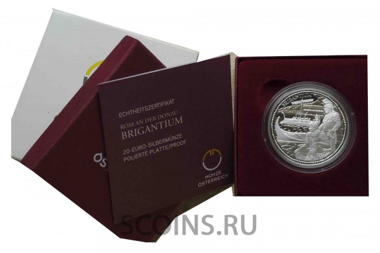 ав клробка.jpg Австрия 20 евро 2012 Рим на Дунае - Бригантиум (коробочка, сертификат)
