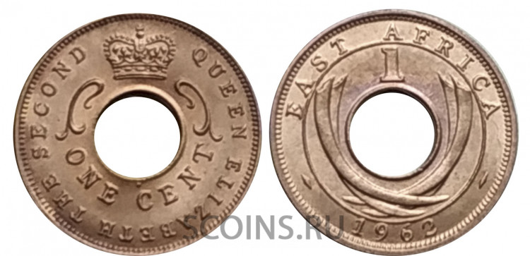 Восточная Африка 1 цент 1962 UNC