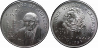 Мексика 5 песо 1953 "Мигель Идальго"
