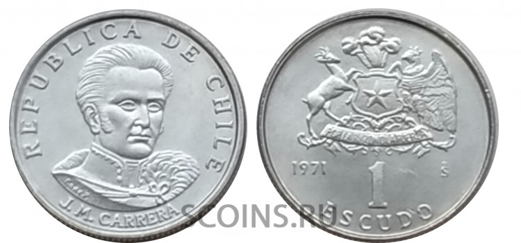 Чили 1 эскудо 1971 UNC
