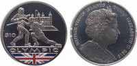  Британские Виргинские острова 10 долларов 2010 "Летние Олимпийские игры 2012, Лондон: Фехтование"