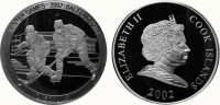 Острова Кука 1 доллар 2002 XIX зимние Олимпийские игры 2002 в Солт-Лейк-Сити (США) - Хоккей