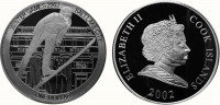 Острова Кука 1 доллар 2002 XIX зимние Олимпийские игры 2002 в Солт-Лейк-Сити (США) - Лыжи - прыжки с трамплина