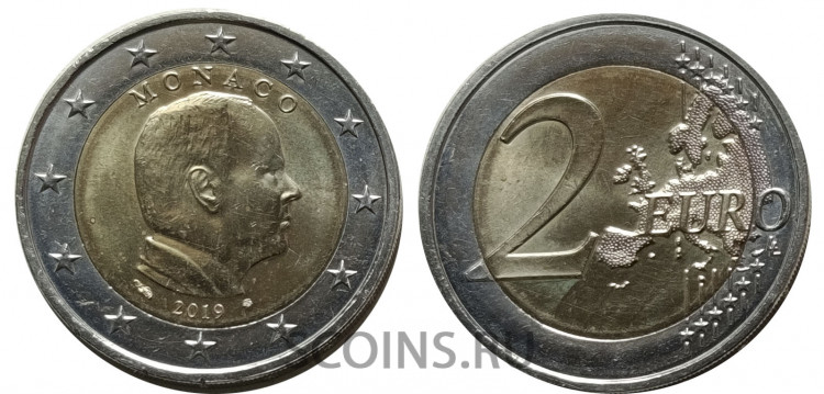 Монако 2 евро 2019 