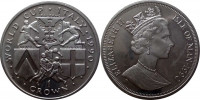 Остров Мэн 1 крона 1990 Чемпионат мира по футболу в Италии Палермо-Верона-Удине" 