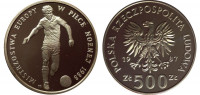 Польша 500 злотых 1987 "Чемпионат Европы по футболу 1988" (Редкая)
