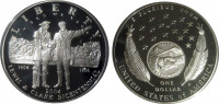 США 1 доллар 2004 "Экспедиция Льюиса и Кларка" Серебро