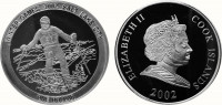 Острова Кука 1 доллар 2002 XIX зимние Олимпийские игры 2002 в Солт-Лейк-Сити (США) - Скоростной спуск на лыжах (одиночный)