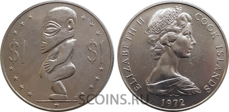 Острова Кука  1 доллар 1972 