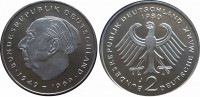 Германия 2 марки  Теодор Хойс, 20 лет Федеративной Республике (1949-1969)