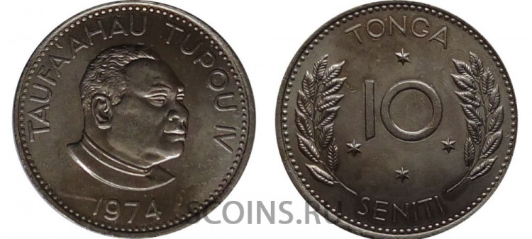 Тонга 10 сенити 1974