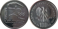 Польша 100 злотых 1980 Олимпийские игры в Москве