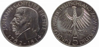 Германия 5 марок 1964 150 лет со дня смерти Иоганна Готлиба Фихте