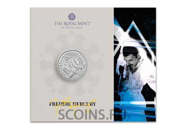 Великобритания 5 фунтов 2025 Queen - Freddie Mercury  (Монета в оригинальном буклете) BU