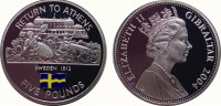 Гибралтар 5 фунтов 2004 История Олимпийских игр - назад в Афины - Швеция 1912