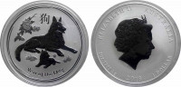 Австралия 1 доллар 2018 Китайский календарь Год собаки (Унция серебра) (1)