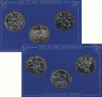 Остров Мэн набор - 1 крона 1994 Чемпионат мира по футболу в США  (пластик)