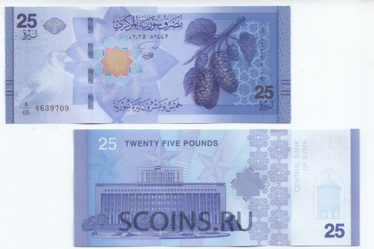 Сирия 25 фунтов 2025 